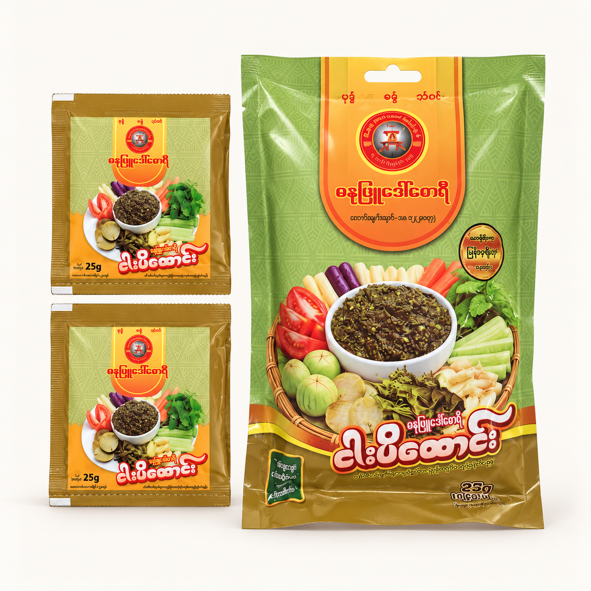 ဓနုဖြူဒေါ်စောရီ ငပိထောင်း (၅ ထုတ်တွဲ) – Pounded Fish Paste(25g)