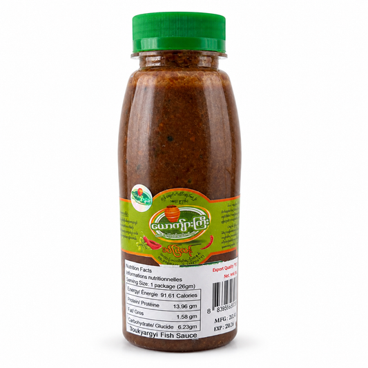 ယောက်ျားကြီး ငါးပိရည်(380g) – Yout Gyi Gyi (dried fish/snack)
