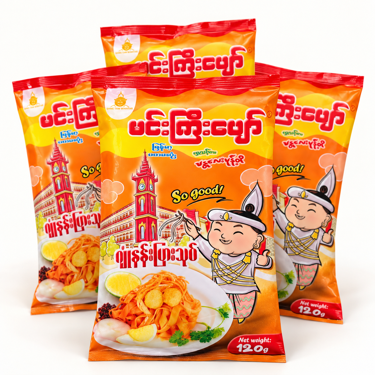 မင်းကြီးပျော် ဂျုံနန်းပြားသုတ်(120g) – Min Gyi Pyaw Mandalay Wheat Naan Salad